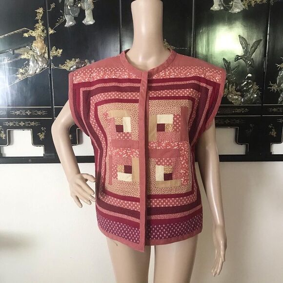 1970’s Vintage Prairie Boho Women’s Floral Vest L - Picture 1 of 11